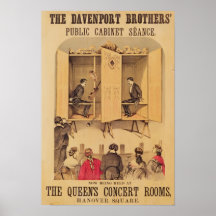 The Davenport brothers, poster for Seance, 1865
