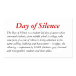 The Day of Silence Card. Business Card Templates