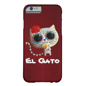 The Day of The Dead Cute Cat Barely There iPhone 6 Case