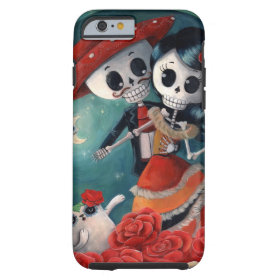 The Day of The Dead Skeleton Lovers Tough iPhone 6 Case