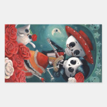 artsprojekt, skeleton, day of the dead, dia de los muertos, halloween, sugar skull, lovers, day of the dead art, mexican sugar skulls, lovers day, dia de muertos, skeleton gift, mexican skeleton, eternal love, love gift, mexico, mexican, mexican cat, love, skeleton lovers, mexican holiday, mariachi, calavera, love skeleton, dia de los muertos gift, love present, skeleton present, dia de los muertos present, lovers pictures, gift for lover, catrina, day of the dead stickers, dia de los muertos stickers, skeleton stickers, Sticker with custom graphic design