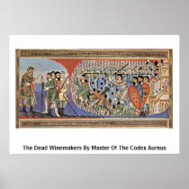 The Dead Winemakers By Master Of The Codex Aureus Poster