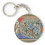 The Dead Winemakers Folio 77 Recto (Center) By Mei keychains