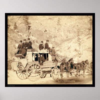 The Deadwood Stagecoach Black Hills SD 1889 Poster by lc_grabill
