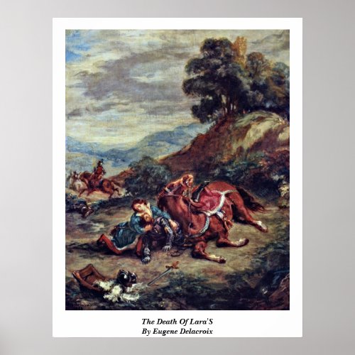 The Death Of Lara'S By Eugene Delacroix Posters