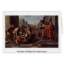 The Death Of Saffira, By Nicolas Poussin Greeting Cards