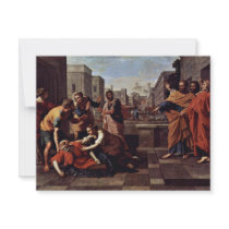 The Death Of Saffira,  By Poussin Nicolas Custom Announcement