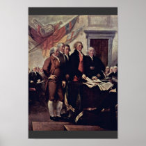 The Declaration Of Independence Detail By Trumbull Posters