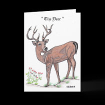 " The Deer " Greeting Card