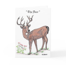 " The Deer " Greeting Card