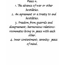 The Definition of Peace t-shirts