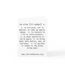 The Definition [White Notecard]