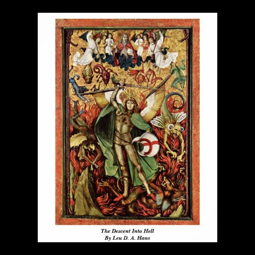 The Descent Into Hell By Leu D. A. Hans Print