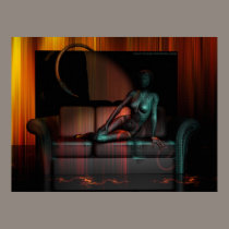 The desert shadow, art  poster print modern