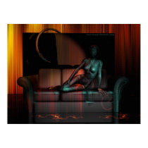 The desert shadow, art  poster print modern