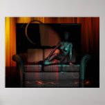 The desert shadow, art  poster print modern