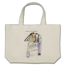 The devil and its guardian tote bag
