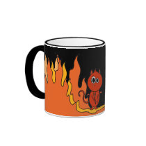 The Devil Made Me Do It! mugs