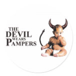 The Devil Wears Pampers Stickers