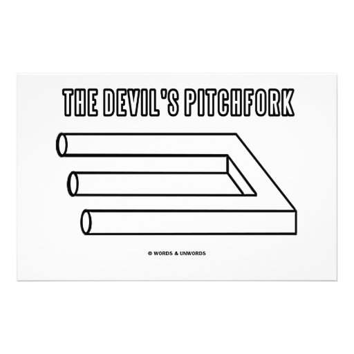 The Devil's Pitchfork (Optical Illusion) Stationery Paper Zazzle