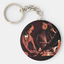 The Dice Players By La Tour Georges De Key Chains
