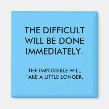 THE DIFFICULT REFRIGERATOR MAGNET