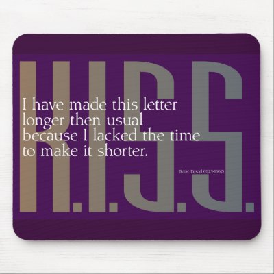 The difficulty of brevity mousepad by Chakham