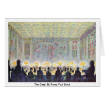 The Diner By Franz Von Stuck Greeting Card