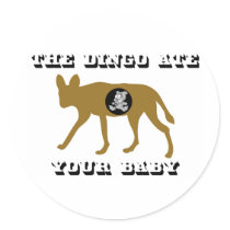 The Dingo Ate Your Baby Round Stickers