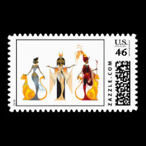 The Divas of Egypt Postage Stamps stamps