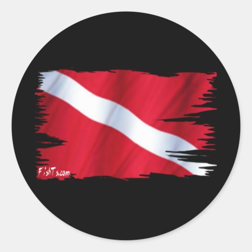 The Dive Flag Collection Classic Round Sticker Zazzle