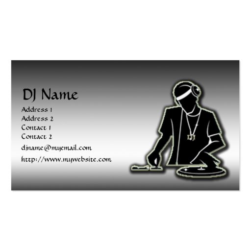The DJ Business Card (front side)