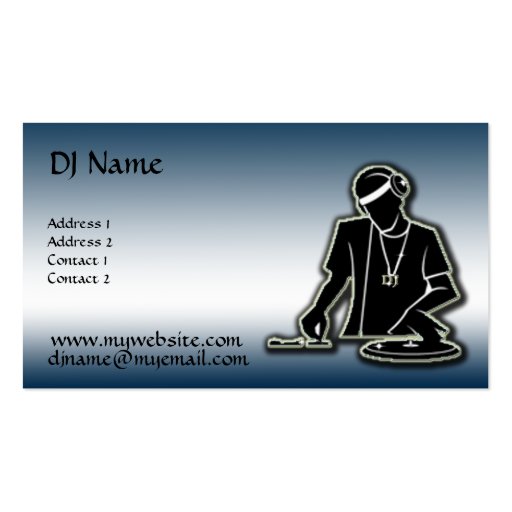 The DJ - Improved Business Card Templates (front side)