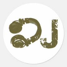The DJ list Round Stickers