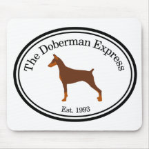 The Doberman Express Red Doberman Mousepad