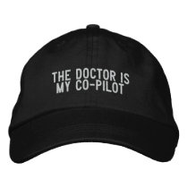 the doctor is my co-pilot embroidered hats by funnycustomtshirts the doctor is my co-pilot embroidered hats