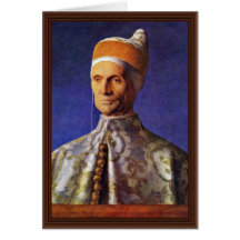 The Doge Leonardo Loredan By Giovanni Bellini Greeting Card