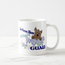 The Dogs Say "Woof" (blue) Coffee Mug