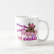 The Dogs Say "Woof" (Pink) Mug