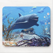 The Dolphins and The Treasure Chest Mousepad by DragonCat The Dolphins and The Treasure Chest Mousepad