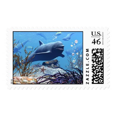 The Dolphins and The Treasure Chest Stamps