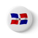 The Dominican Republic Flag Button