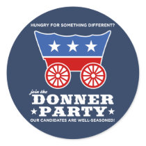The Donner Party - hungry for something different? Sticker