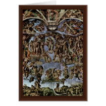 The Doomsday Fresco On The Altar Wall Of The Sisti Greeting Cards