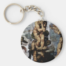 The Doomsday Fresco On The Altar Wall Of The Sisti Key Chain
