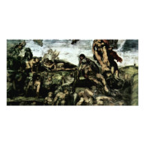 The Doomsday Fresco On The Altar Wall Of The Sisti Custom Photo Card