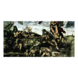 The Doomsday Fresco On The Altar Wall Of The Sisti Custom Photo Card