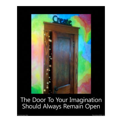 "The Door To Your Imagination" Print by Victoreeah