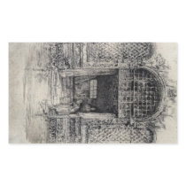 The Doorway by James Abbott McNeill Whistler Rectangular Stickers