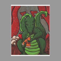 The Dragon and The Pizza postcards